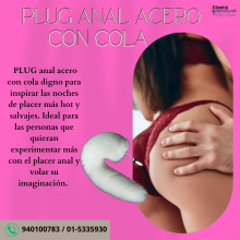 PLUG ANAL ACERO CON COLA